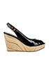 Miu Miu Wooden Effect Sling Backs, front view