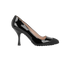 Miu Miu Cap Toe Pumps, £120, Shoes, Black, Patent Leather, Front view