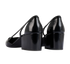 Prada Cut-Out Ballerina Block Heel, &pound;280, Shoes, Black, Leather, Back view