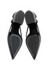 Prada Cut-Out Ballerina Block Heel, &pound;280, Shoes, Black, Leather, Top view
