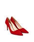 Prada Red Suede Point-Toe Pumps, side view