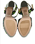 Prada Floral Platform Sandal Heels, top view