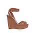 Prada Interwoven Leather Wedges, front view