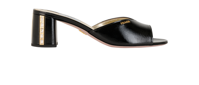 Prada Mules, &pound;320, Shoes, Black, Leather, Front view