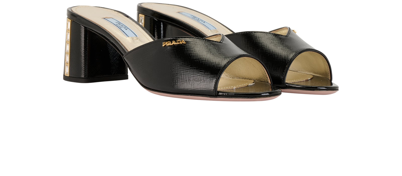 Prada Mules, &pound;320, Shoes, Black, Leather, Side view