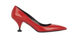 Prada Court Shoes, Leather, Red, UK3, DB, 3*