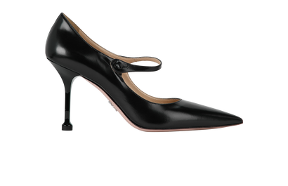 Prada Mary Jane Heels, &pound;330, Shoes, Black, Leather, Front view