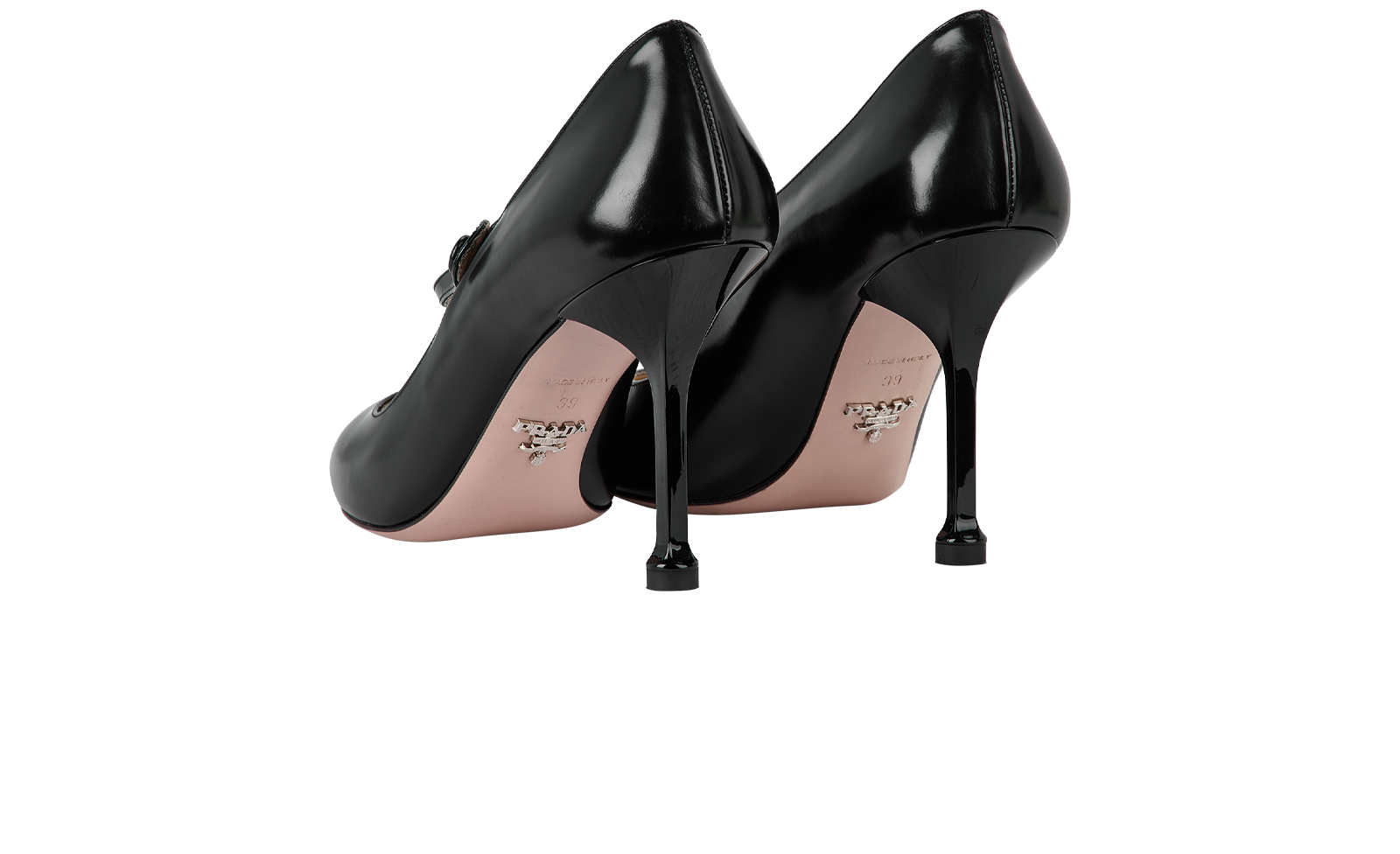 Prada Mary Jane Heels, &pound;330, Shoes, Black, Leather, Back view