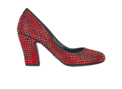 Prada Crystals 85 Heels, Leather, Red, Uk2.5, B, 3*