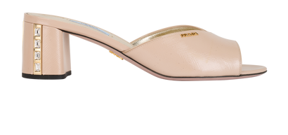 Prada Mules, &pound;195, Shoes, Nude, Leather, Front view