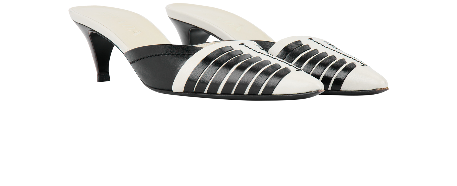 Prada Lace Up Kitten Heel Mules, &pound;110, Side view