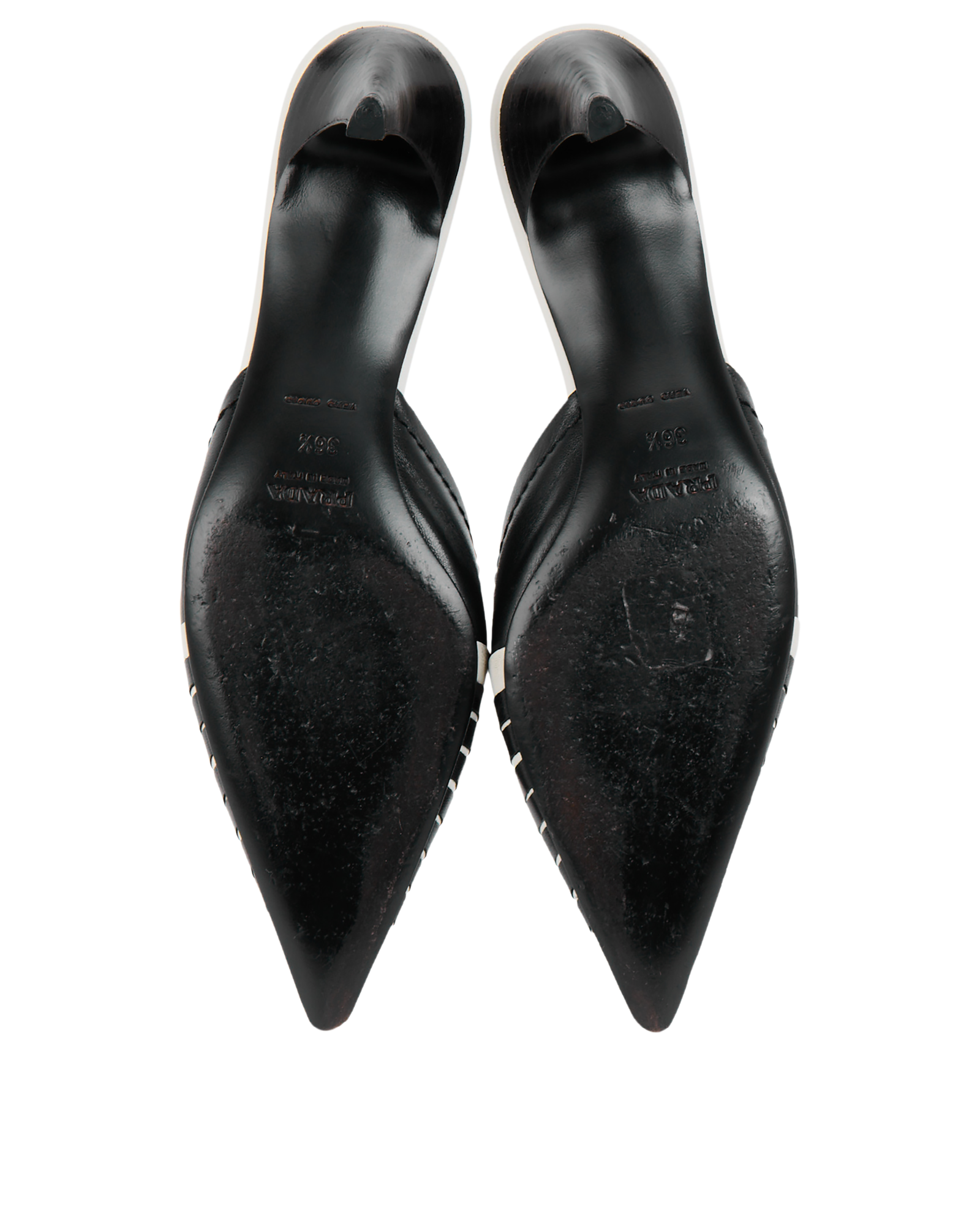 Prada Lace Up Kitten Heel Mules, &pound;110, Top view