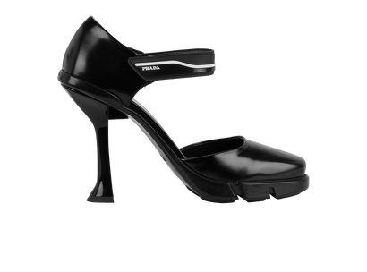 Prada Mary Jane Logo Heels, front view