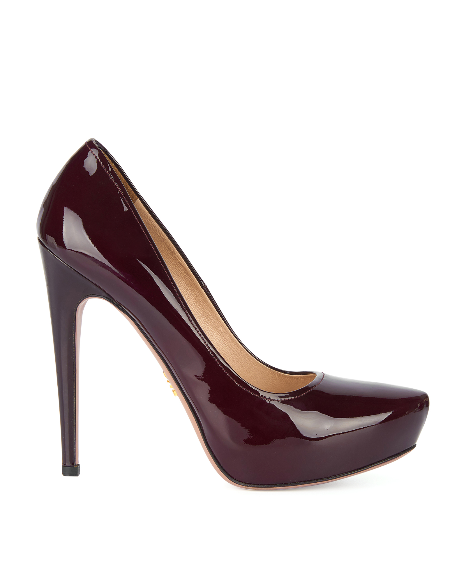 prada patent leather platform pumps