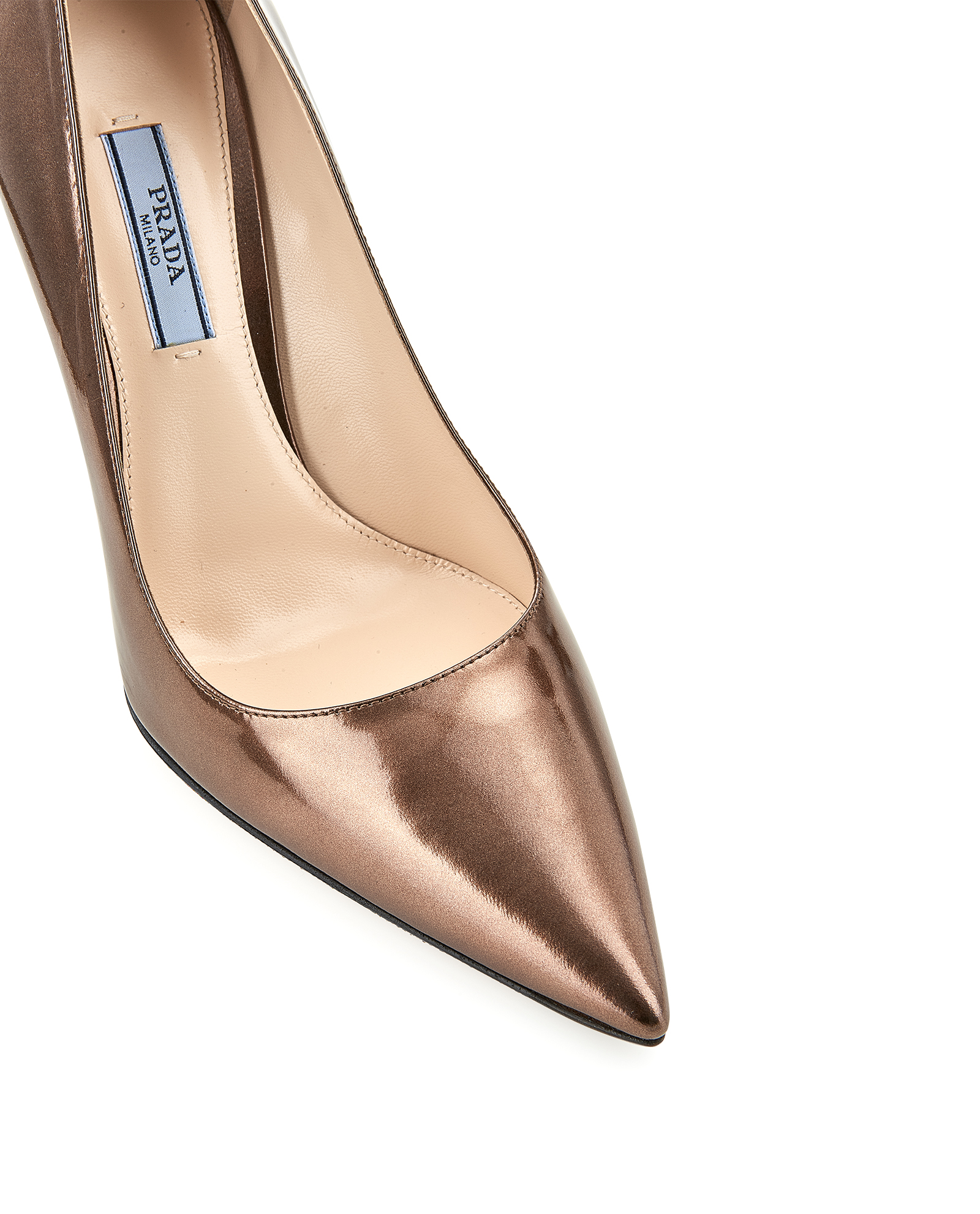 Prada metallic shoes hotsell