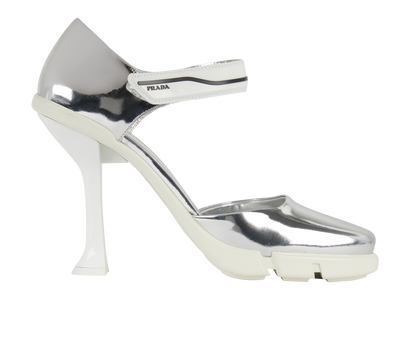 Prada Metallic Heels, front view
