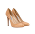 Prada Croc Embossed Pumps, &pound;220, Shoes, Beige, Leather, Side view
