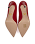 Prada Vernice Saffiano Heels, top view
