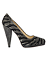 Prada Tiger Print Detail Heels, front view