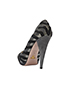 Prada Tiger Print Detail Heels, back view