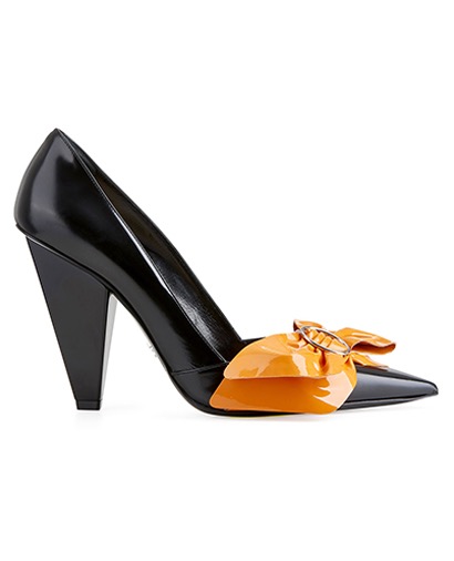 Prada Pointed Toe Bow Pumps, front view