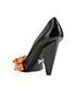Prada Pointed Toe Bow Pumps, back view
