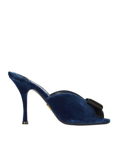 Prada Black Bow Detail Heels, front view