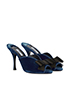 Prada Black Bow Detail Heels, side view