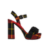 Prada Tartan Platform Heels, front view