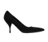 Prada Ruched Pointed Toe, &pound;140, Shoes, Black, Suede, Front view