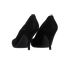 Prada Ruched Pointed Toe, &pound;140, Shoes, Black, Suede, Back view