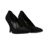 Prada Ruched Pointed Toe, &pound;140, Shoes, Black, Suede, Side view