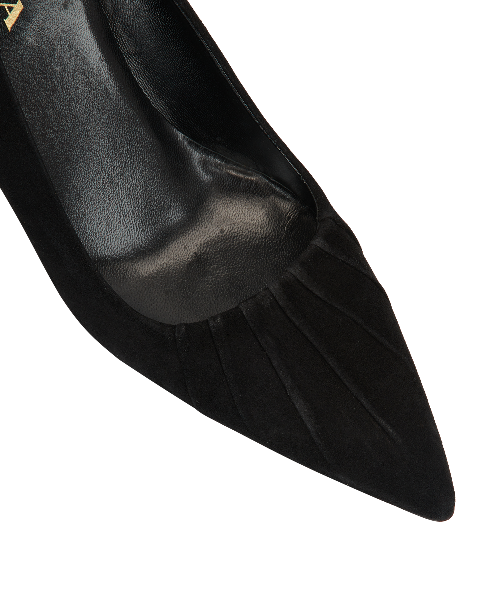 Prada Ruched Pointed Toe, &pound;140, Shoes, Black, Suede, Other view