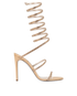 Rene Caovilla SuperCleo Sandal 105, &pound;550, Shoes, Gold, Leather, Front view