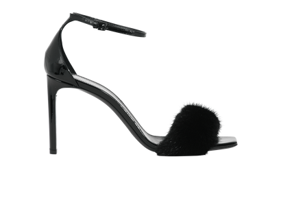 Saint Laurent Bea Squared-Toe Sandals, front view