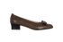 Salvatore Ferragamo Bow Pumps, &pound;130, Shoes, Brown, Leather, Front view