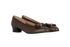 Salvatore Ferragamo Bow Pumps, &pound;130, Shoes, Brown, Leather, Side view