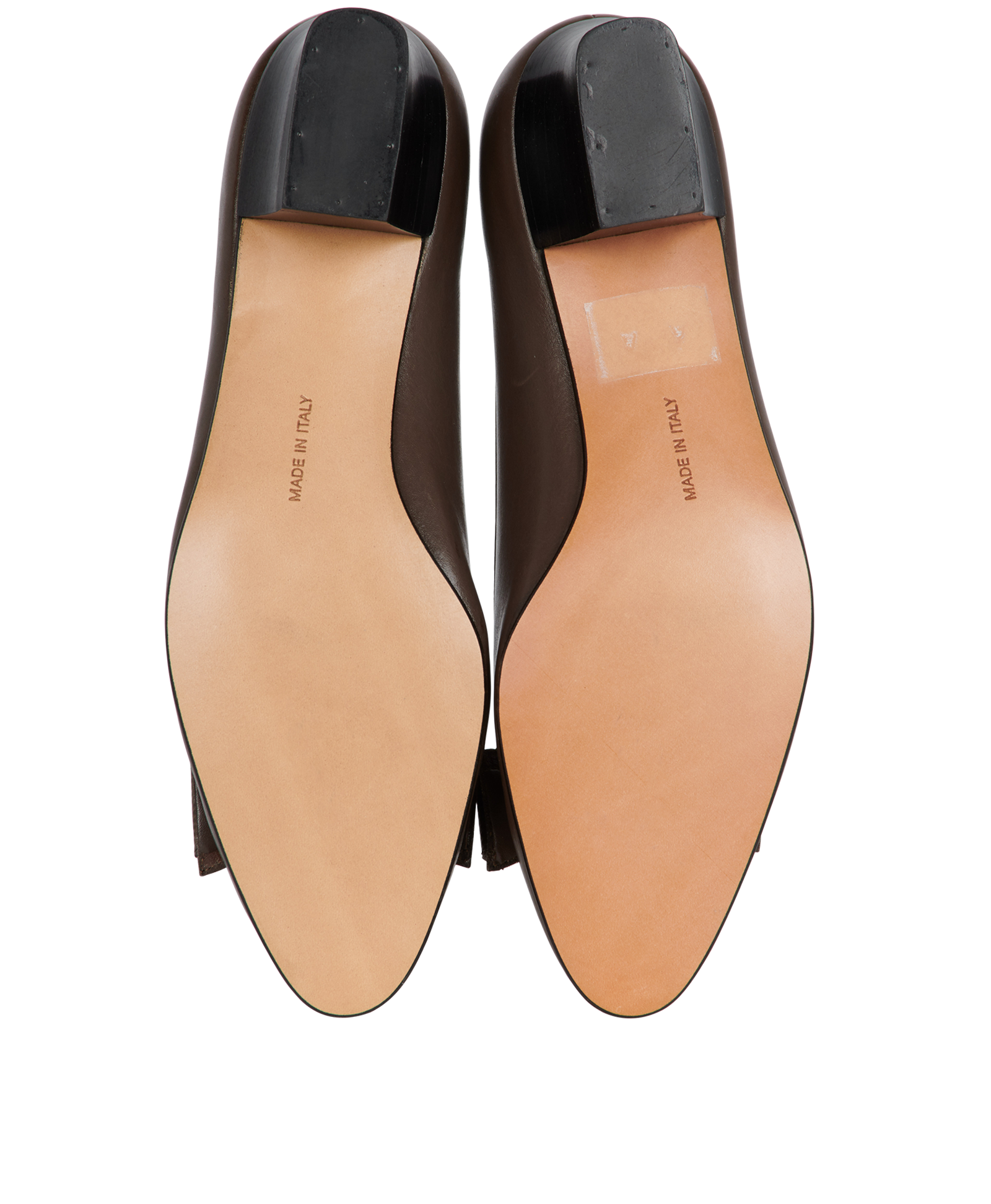 Salvatore Ferragamo Bow Pumps, &pound;130, Shoes, Brown, Leather, Top view