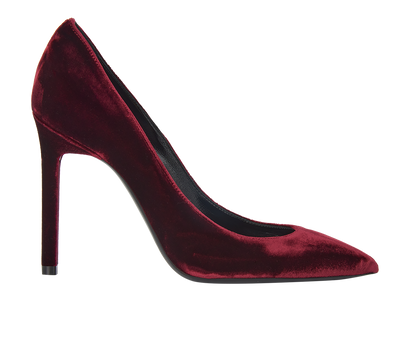 Saint Laurent Velvet Pumps, front view