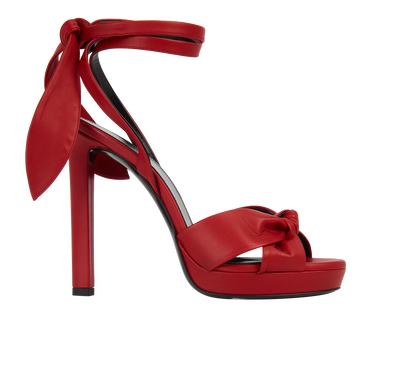 Saint Laurent Lace Up Heeled Sandals, front view