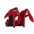 Saint Laurent Lace Up Heeled Sandals, back view