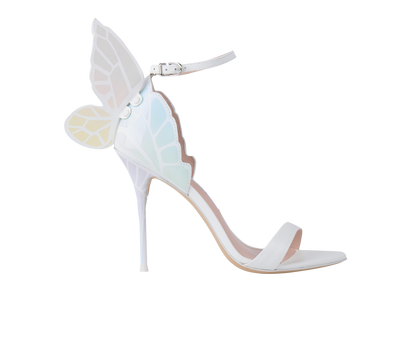 Sophia Webster Chiara Sandals, &pound;295, Shoes, White, Leather/Rubber, Front view