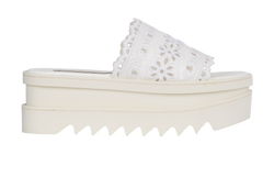 Stella McCartney Embroidered Platform Sandals, Rubber, White, UK4, B/DB, 3