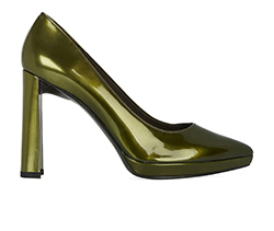 Stuart Weitzman Platform Heels, Patent Leather, Green, 3.5, 2*