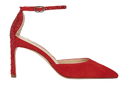 Stuart Weitzman Enchant 95 Crystal Heels, leather, red, 1.5, 5*, B, DB