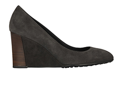Tod's Wedges, Suede, Charcoal Grey, 5.5, DB,B, 3*