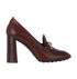 Tod's TT Heeled Loafers, &pound;70, Shoes, Brown, Leather, Front view