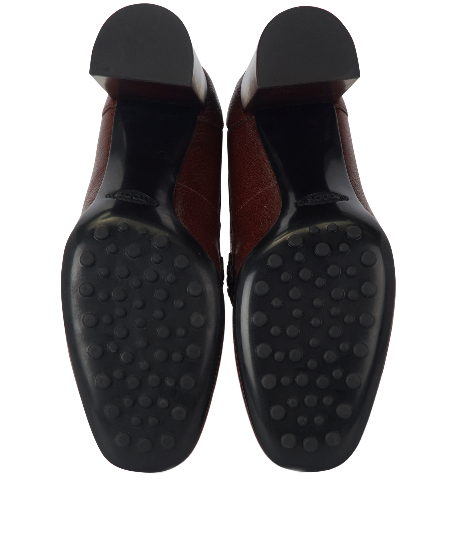 Tod's TT Heeled Loafers, &pound;70, Shoes, Brown, Leather, Top view