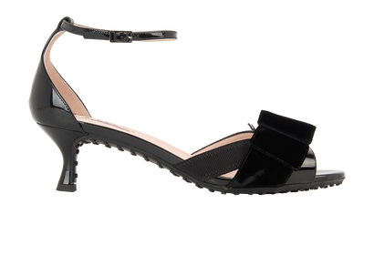 Tod's Velvet Bow Kitten Heels, front view