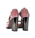 Valentino Block Heel Sandals, £120, Shoes, Pink, Velvet, Back view